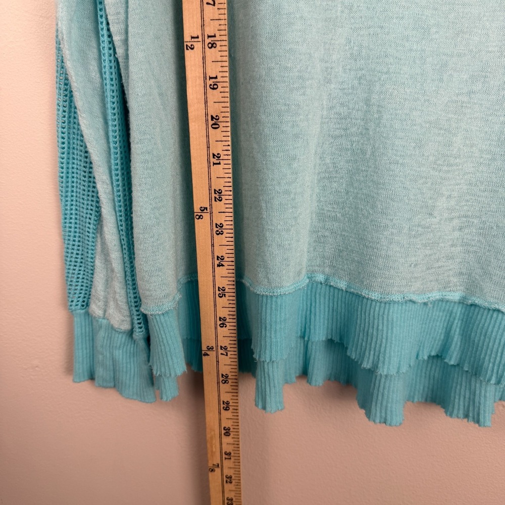 T-Party Knit Top Women's XL Blue Rayon Blend Long Sleeve V-Neck Pullover Tunic - Picture 13 of 16